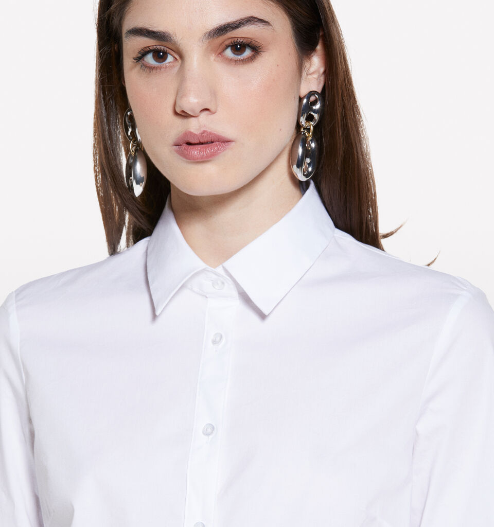White slim fit shirt - null - White | Sisley image number 5